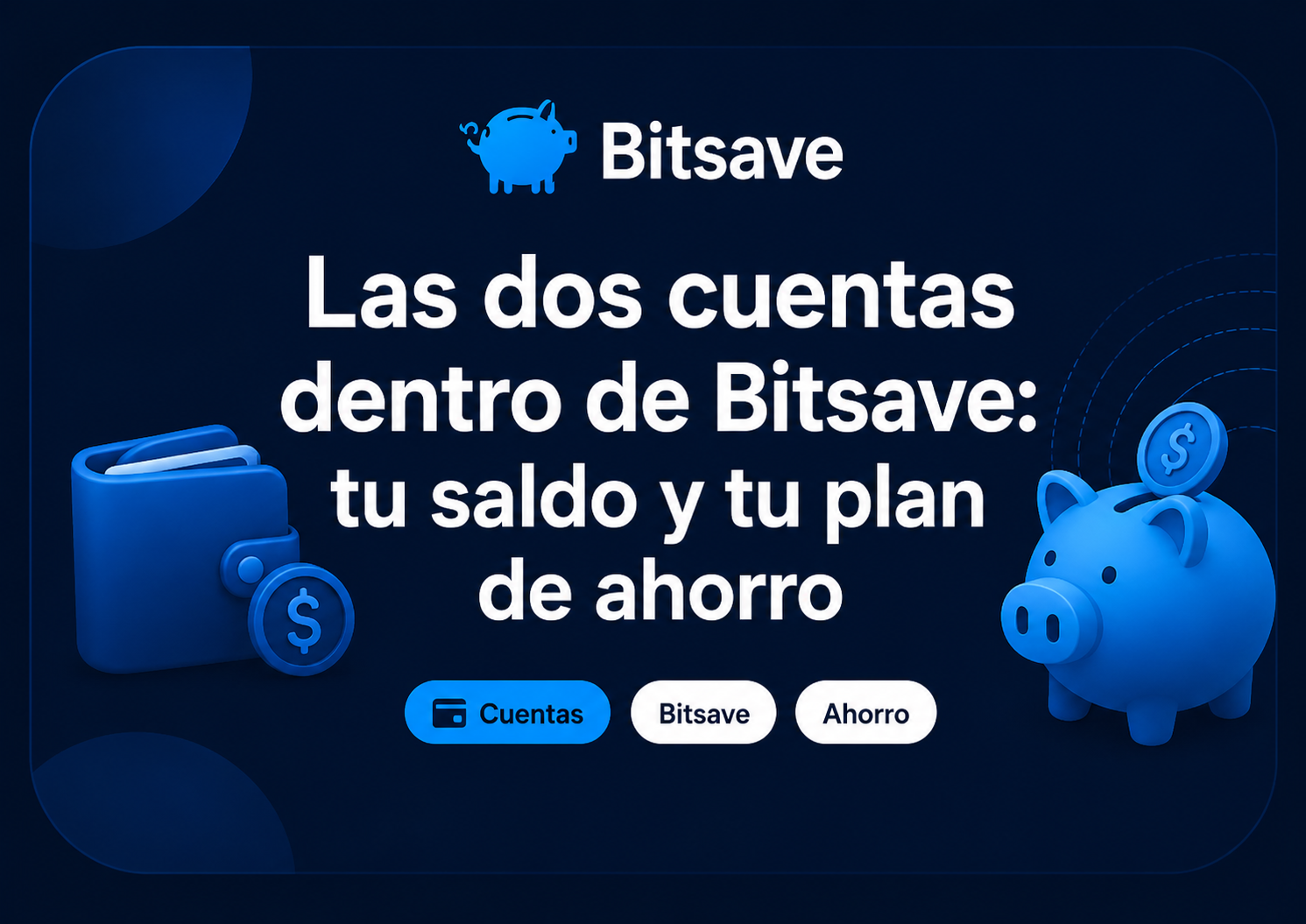 The two accounts within Bitsave: your balance and your savings plan