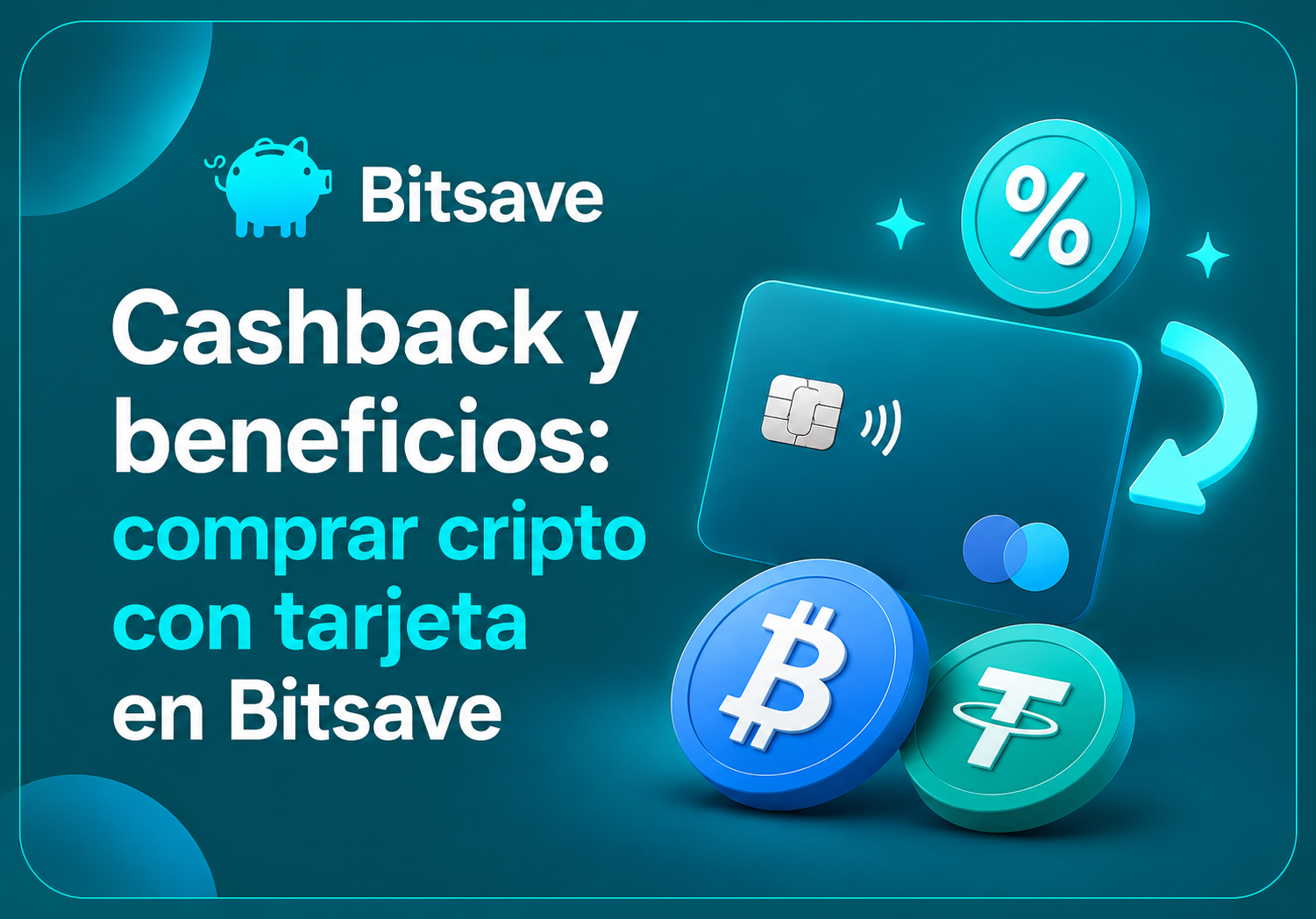 Cashback y beneficios: comprar cripto con tarjeta en Bitsave