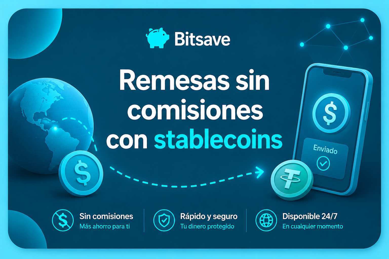 Remesas sin comisiones con stablecoins