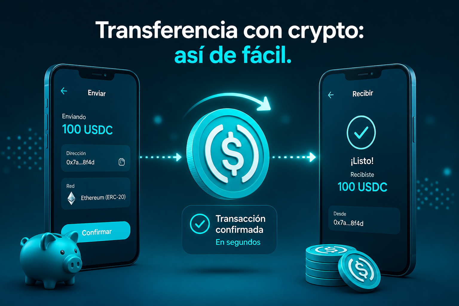 How a transfer with crypto works (easy explained)