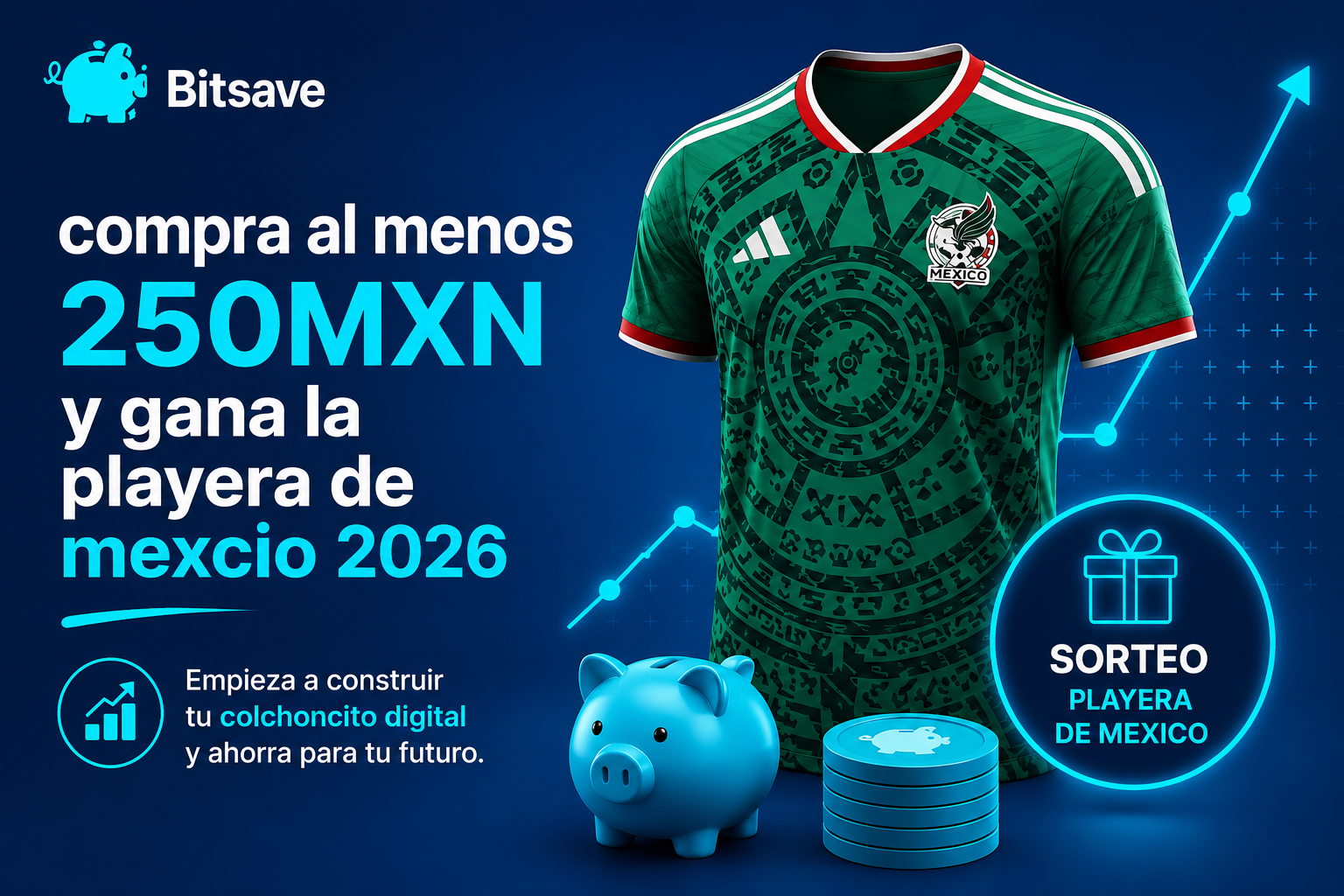 Gana la playera de México 2026 con Bitsave