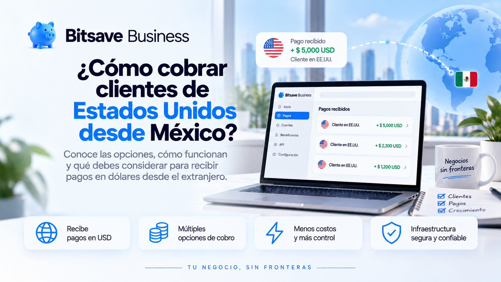 ¿Cómo cobrar clientes de Estados Unidos desde México? Opciones para empresas